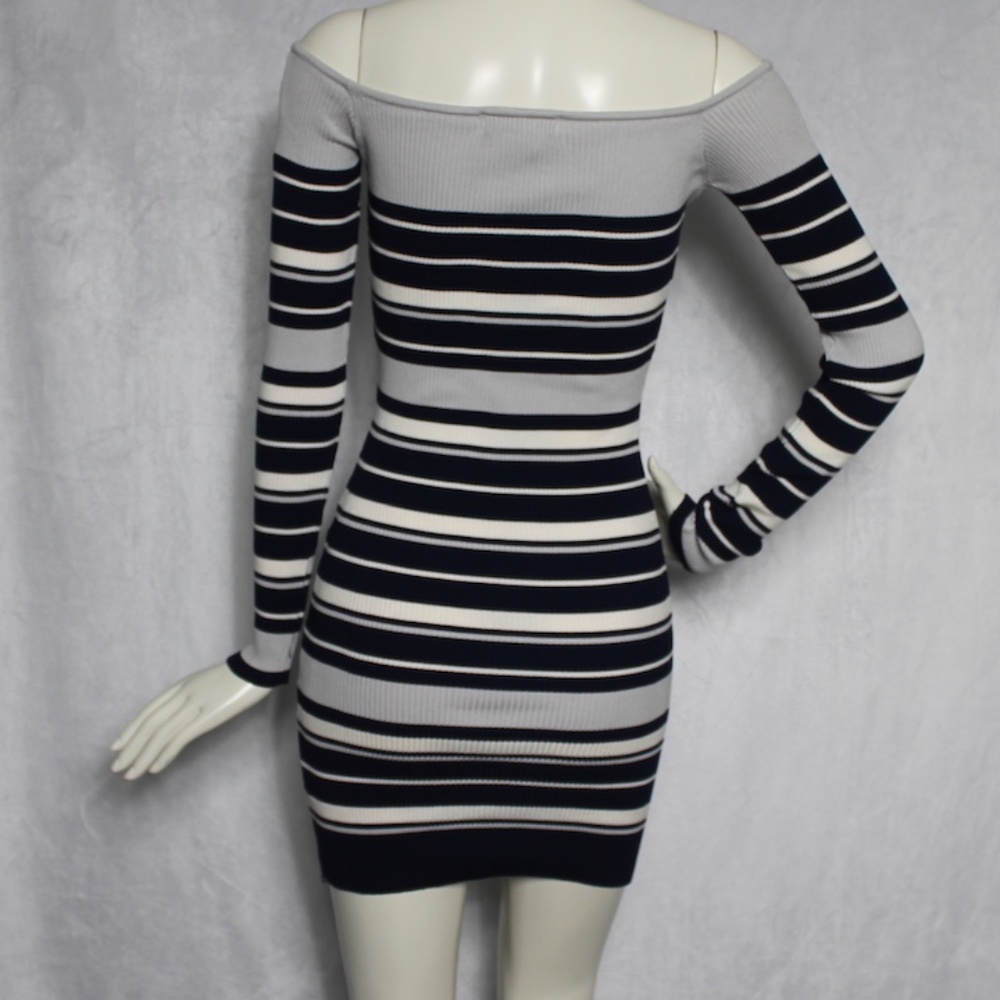 ReVamped Striped Ribbed Mini Dress NWOT - Picture 2 of 3